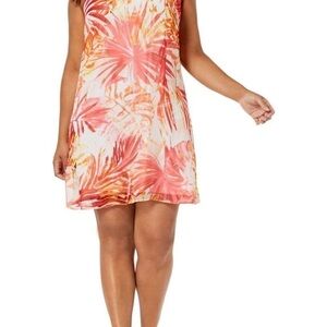 Calvin Klein Sleeveless Floral Shift Dress Size 14W